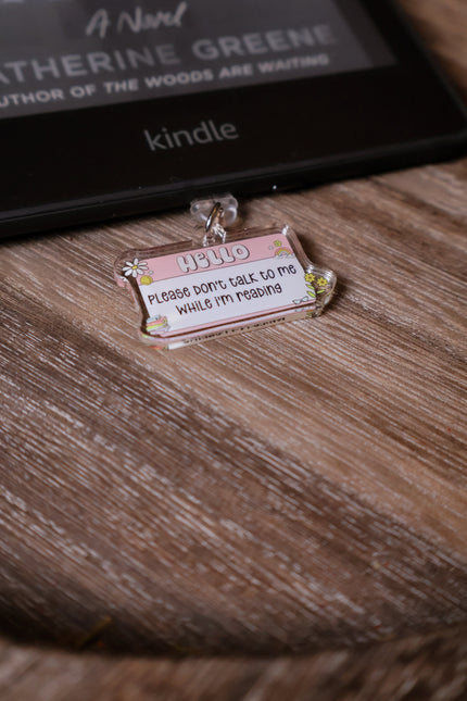 Hello, I’m Reading – Dust Plug Charm Rooted Book Lover Co