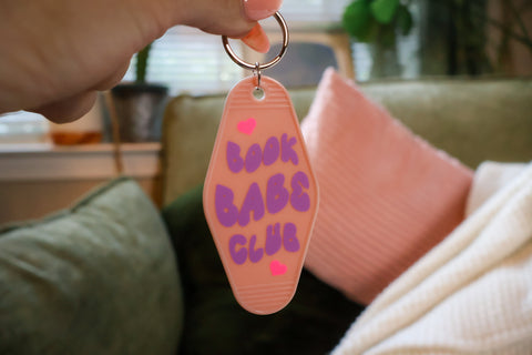 Book Club Babe Bookish Keyring Rooted Book Lover Co