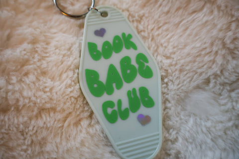 Book Club Babe Bookish Keyring Rooted Book Lover Co
