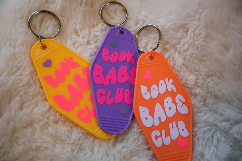 Book Club Babe Bookish Keyring Rooted Book Lover Co