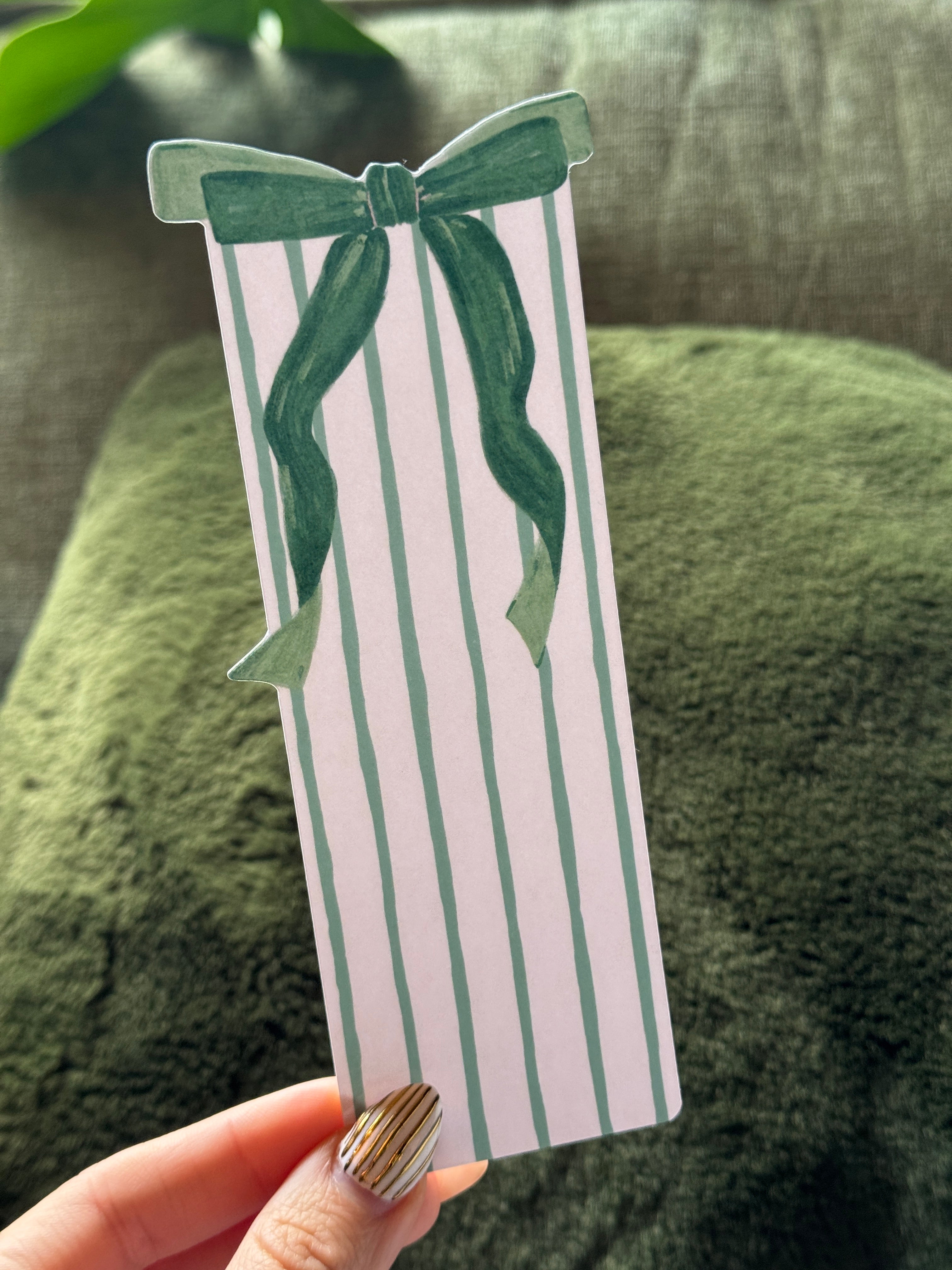 Green Bow Bookmark Rooted Book Lover Co