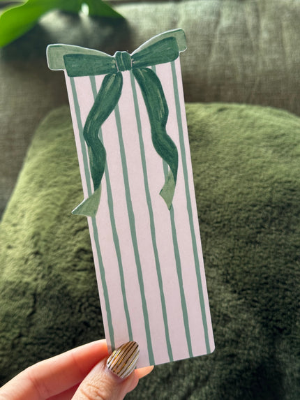 Green Bow Bookmark Rooted Book Lover Co