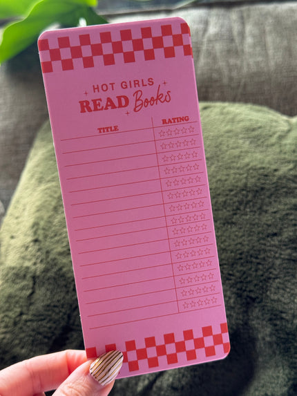 Hot Girls Read Books Reading Tracker Bookmark Rooted Book Lover Co