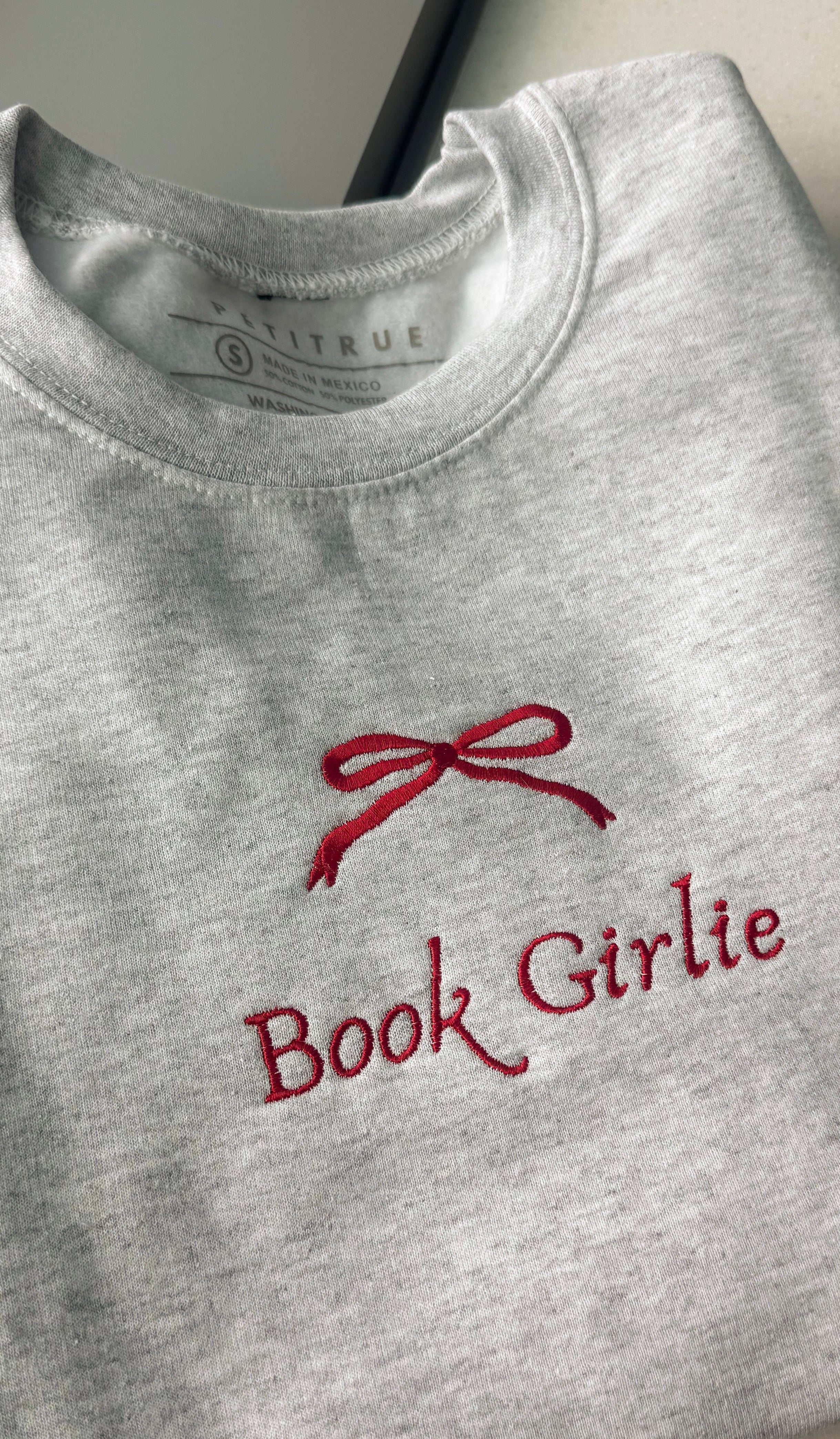 Book Girlie – Embroidered Sweatshirt Rooted Book Lover Co