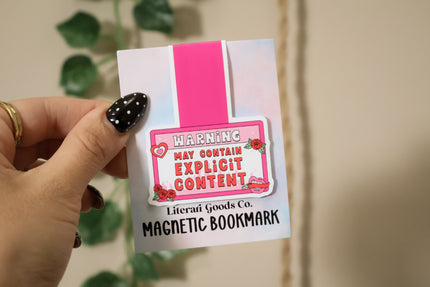 Warning: May Contain Explicit Content — Magnetic Bookmark Rooted Book Lover Co