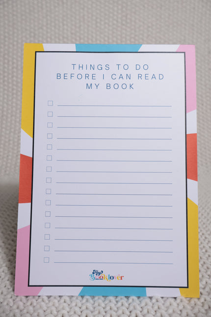 Before I Read My Book – Daily Checklist Pad Rooted Book Lover Co